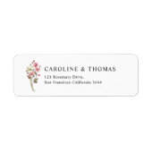 Elegant Wildflower Floral Blooms Wedding Address Etiket (Voorkant)