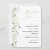 Elegant Wildflower Floral Bridal Shower Invitation Kaart (Voorkant)