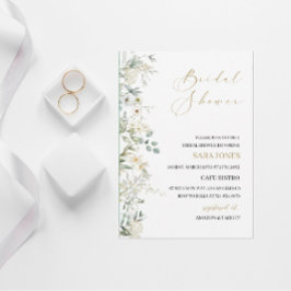 Elegant Wildflower Floral Bridal Shower Invitation Kaart