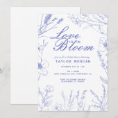 Elegant Wildflower Floral Bridal Shower Kaart (Voorkant / Achterkant)