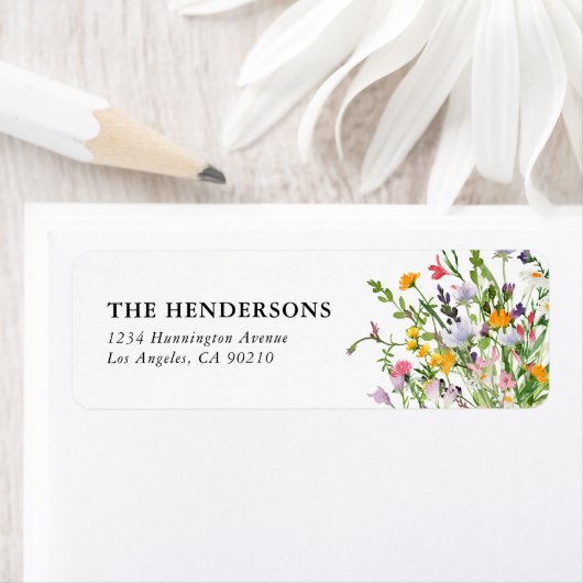 Elegant Wildflower Floral Etiket (Insitu)