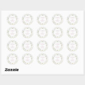 Elegant Wildflower Floral Flowers Wedding Ronde Sticker (Vel)