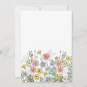 Elegant Wildflower Floral Monogram Crest Wedding Kaart (Achterkant)