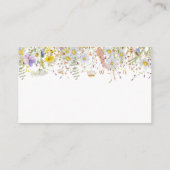 Elegant Wildflower Floral Vrijgezellenfeest Enclos Informatiekaartje (Achterkant)