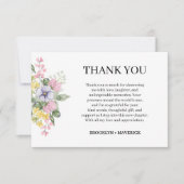 Elegant Wildflower Floral Wedding Bedankkaart (Voorkant)