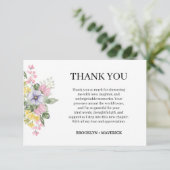 Elegant Wildflower Floral Wedding Bedankkaart (Staand voorkant)