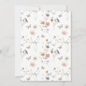 Elegant Wildflower Floral Wedding Kaart (Achterkant)