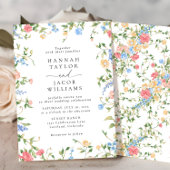 Elegant Wildflower Floral Wedding Kaart