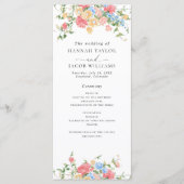 Elegant Wildflower Floral Wedding Program Programmakaart (Voorkant)