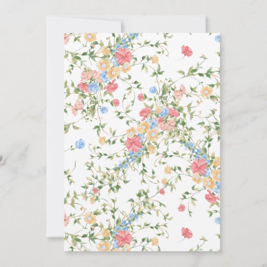 Elegant Wildflower Floral Wedding Save The Date (Achterkant)