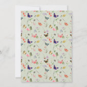 Elegant Wildflower Foto Afstuderen Aankondiging (Achterkant)