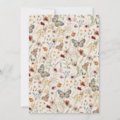 Elegant Wildflower Foto Afstuderen Aankondiging (Achterkant)