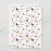 Elegant Wildflower Foto Afstuderen Aankondiging (Achterkant)