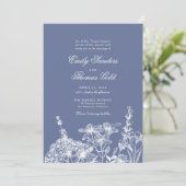 Elegant Wildflower Garden Script Weddenschap Kaart (Staand voorkant)