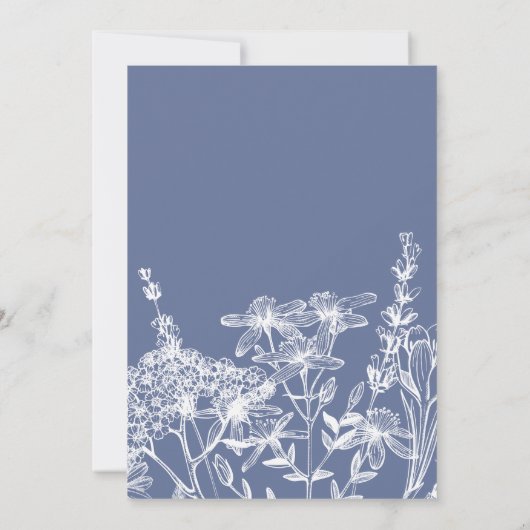 Elegant Wildflower Garden Script Weddenschap Kaart (Achterkant)
