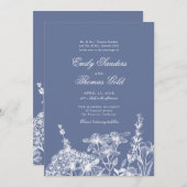 Elegant Wildflower Garden Script Weddenschap Kaart (Voorkant / Achterkant)