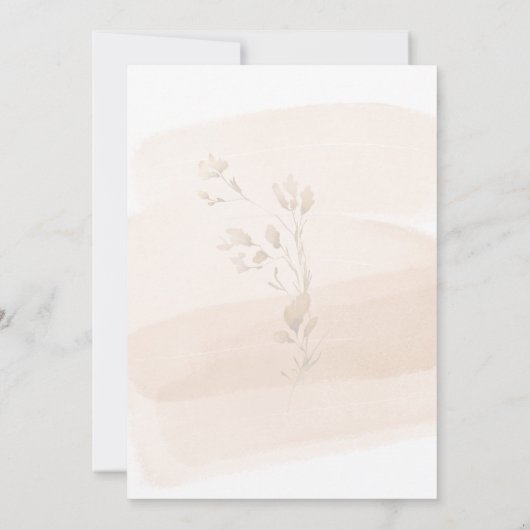 Elegant Wildflower Garden Vrijgezellenfeest Kaart (Achterkant)