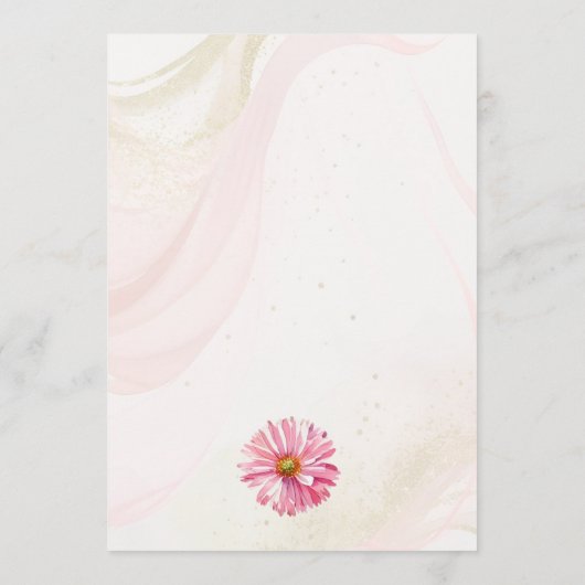 Elegant Wildflower Garden Wedding Programma Programmakaart (Achterkant)