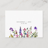 Elegant Wildflower Gold bruiloft informatiekaart Informatiekaartje (Achterkant)