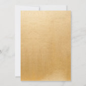 Elegant Wildflower + Gold Wedding-uitnodiging Kaart (Achterkant)