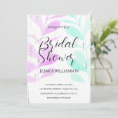 Elegant Wildflower gouden Bridal Shower Invitation Kaart (Staand voorkant)