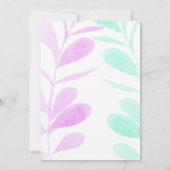 Elegant Wildflower gouden Bridal Shower Invitation Kaart (Achterkant)