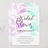 Elegant Wildflower gouden Bridal Shower Invitation Kaart (Voorkant / Achterkant)