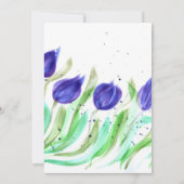 Elegant Wildflower gouden Bridal Shower Invitation Kaart (Achterkant)