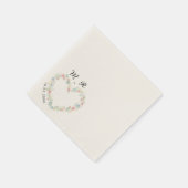 Elegant Wildflower heart Wedding  Servet (Hoek)