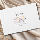 Elegant, Wildflower "In Loving Memory" Funeral Gastenboek