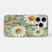 Elegant Wildflower iPhone Cover with Stained Glass iPhone Hoesje (Achterkant horizontaal)