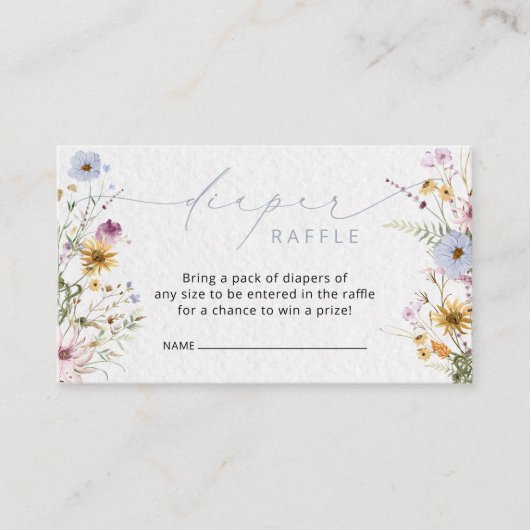Elegant Wildflower Kaart Raffle Enclosure (Voorkant)