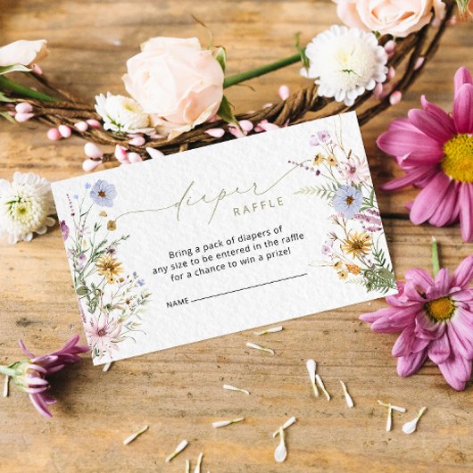 Elegant Wildflower Kaart Raffle Enclosure