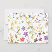 Elegant Wildflower Lijst Border Notitiekaartje (Achterkant)