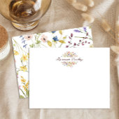 Elegant Wildflower Lijst Border Notitiekaartje