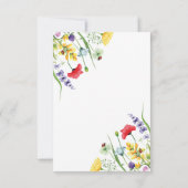 Elegant Wildflower Lijst Wedding Response Kaart (Achterkant)