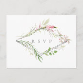 Elegant Wildflower Lijst Wedding RSVP Song Request Uitnodiging Briefkaart (Voorkant)