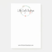 Elegant Wildflower Line Art Wreater Post-it® Notes (Voorkant)