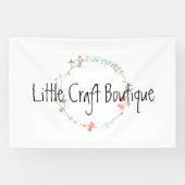 Elegant Wildflower Line Art Wreater Spandoek (Horizontaal)