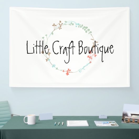 Elegant Wildflower Line Art Wreater Spandoek (Beurs)