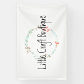Elegant Wildflower Line Art Wreater Spandoek (Verticaal)