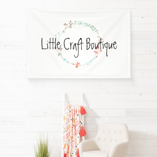 Elegant Wildflower Line Art Wreater Spandoek (Insitu)