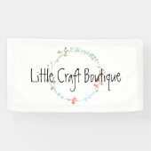 Elegant Wildflower Line Art Wreater Spandoek (Horizontaal)