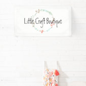 Elegant Wildflower Line Art Wreater Spandoek (Insitu)