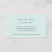 Elegant Wildflower Line Art Wreater Visitekaartje (Achterkant)