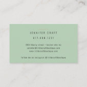 Elegant Wildflower Line Art Wreater Visitekaartje (Achterkant)