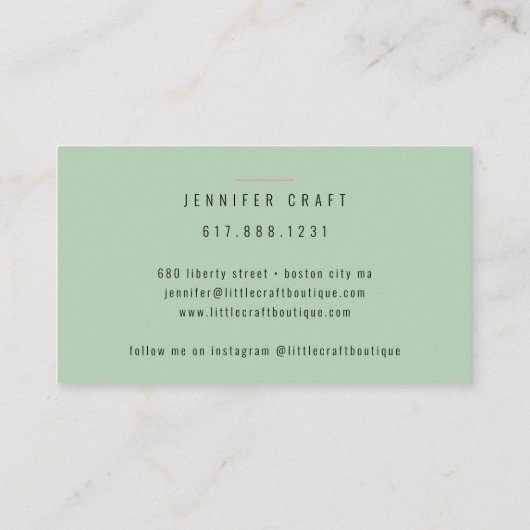 Elegant Wildflower Line Art Wreater Visitekaartje (Achterkant)