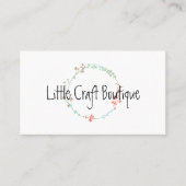 Elegant Wildflower Line Art Wreater Visitekaartje (Voorkant)