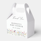 Elegant Wildflower Meadow Baby shower Bedankdoosjes (Achterkant)