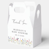 Elegant Wildflower Meadow Baby shower Bedankdoosjes (Geopend)